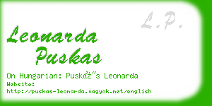 leonarda puskas business card